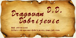 Dragovan Dobrijević vizit kartica